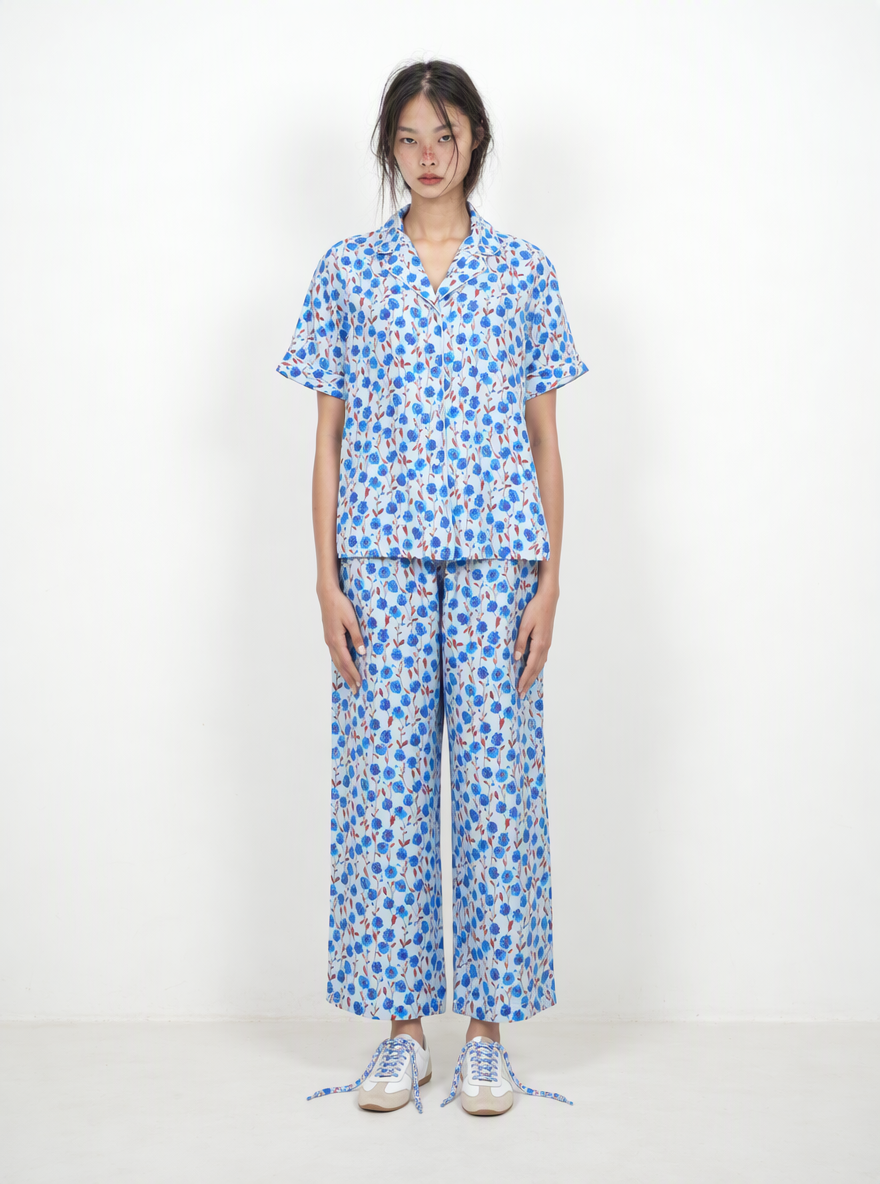 Silk Pajamas Short Sleeves